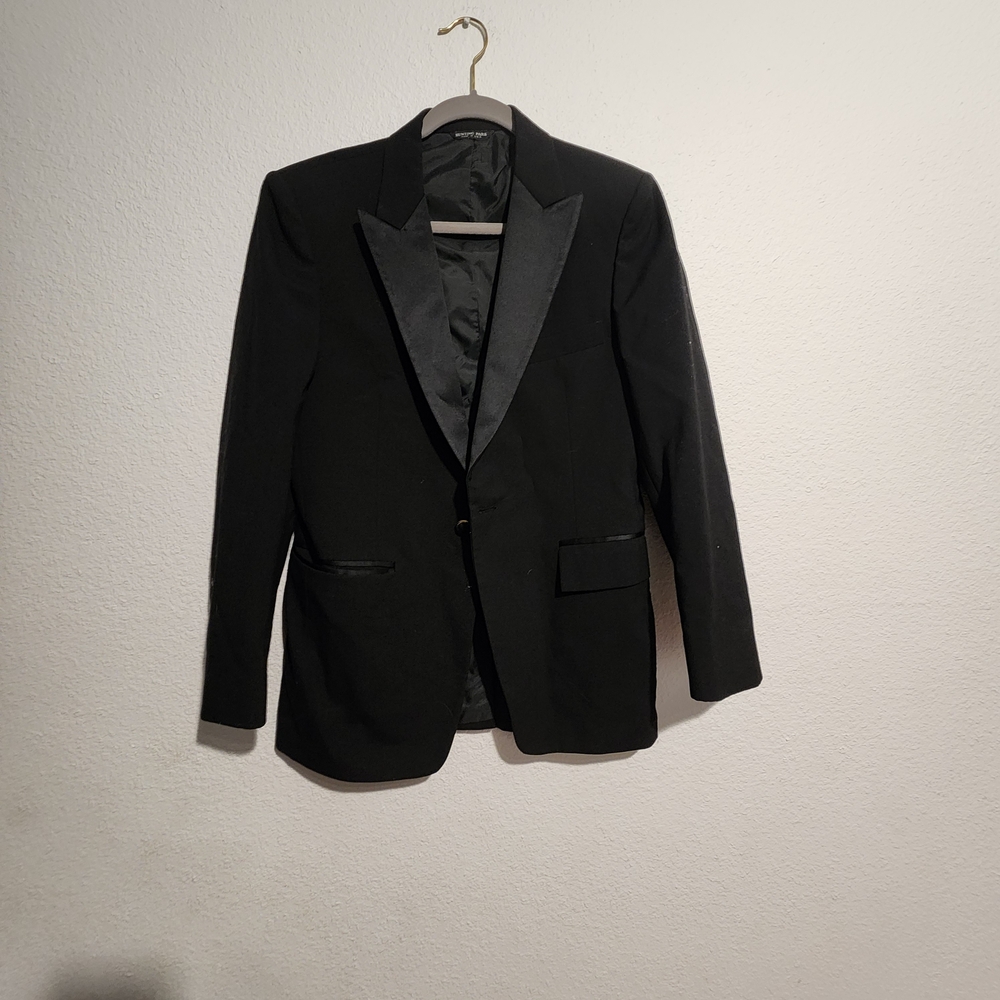 Vintage After Six Elegant Black Tuxedo Jacket